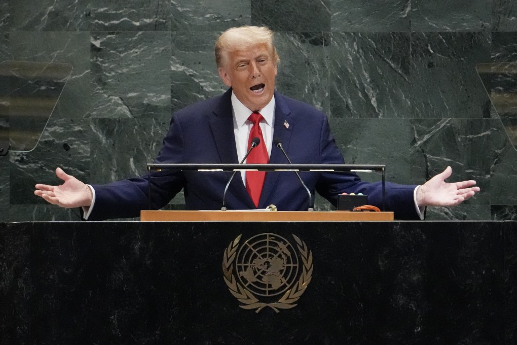 US President Donald Trump delivers remarks to the United Nations General Assembly at the UN headquarters in New York on September 23. Photo: Getty Images