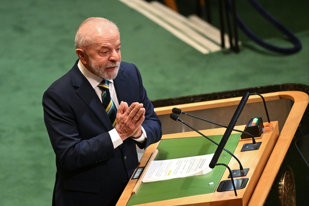 Brazilian President Luiz Inacio Lula da Silva during the General Debate of the 80th session of the United Nations General Assembly on Tuesday. Photo: EPA