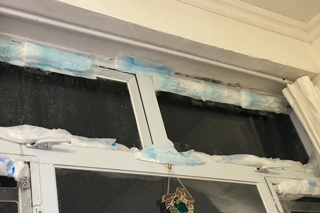 Hongkongers resorted to unconventional methods to keep out the rain when the city was struck by a super typhoon. Photo: Handout