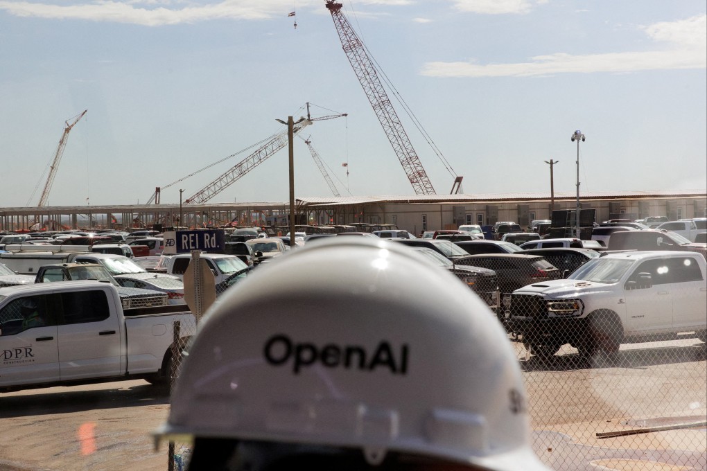 The steel frame of data centres under construction at the OpenAI data centre in Abilene, Texas, September 23, 2025. Photo: Reuters/Pool