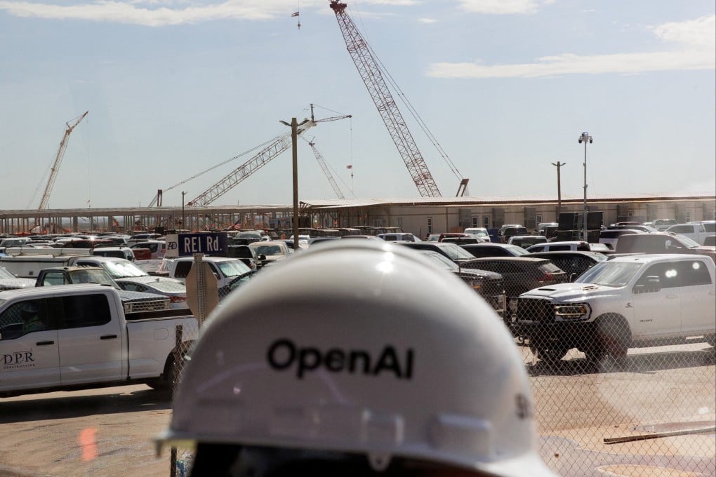 The steel frame of data centres under construction at the OpenAI data centre in Abilene, Texas, September 23, 2025. Photo: Reuters/Pool