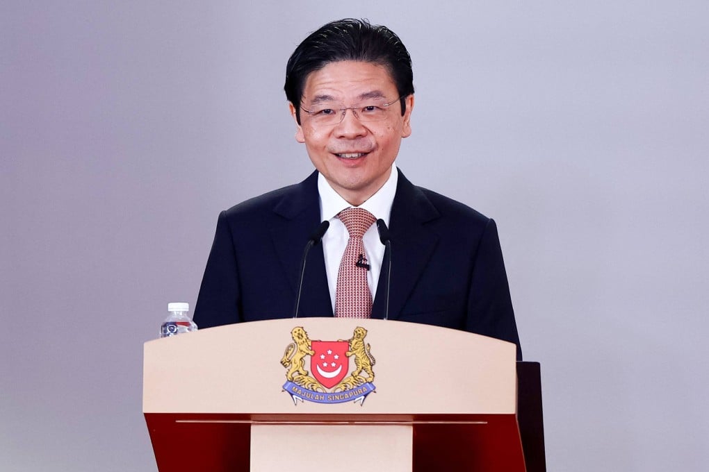 Singapore’s Prime Minister Lawrence Wong speaks during his swearing-in ceremony in May. Photo: AFP