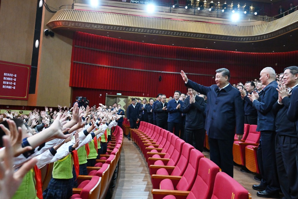 Chinese President Xi Jinping attends a gala marking the 70th founding anniversary of Xinjiang Uygur Autonomous Region in Urumqi, the regional capital, on Wednesday. Photo: Xinhua
