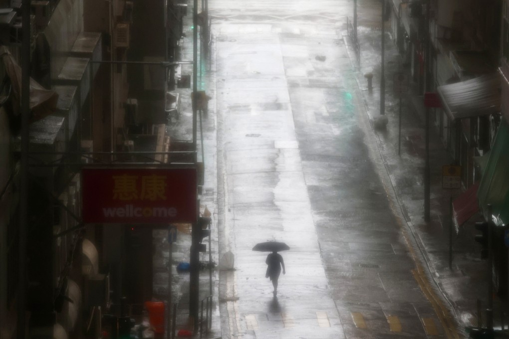 Super Typhoon Ragasa brought Hong Kong to a standstill. Some employees have complained about wages and leave days being deducted for not returning to work during typhoons, a lawmaker has said. Photo: Jonathan Wong