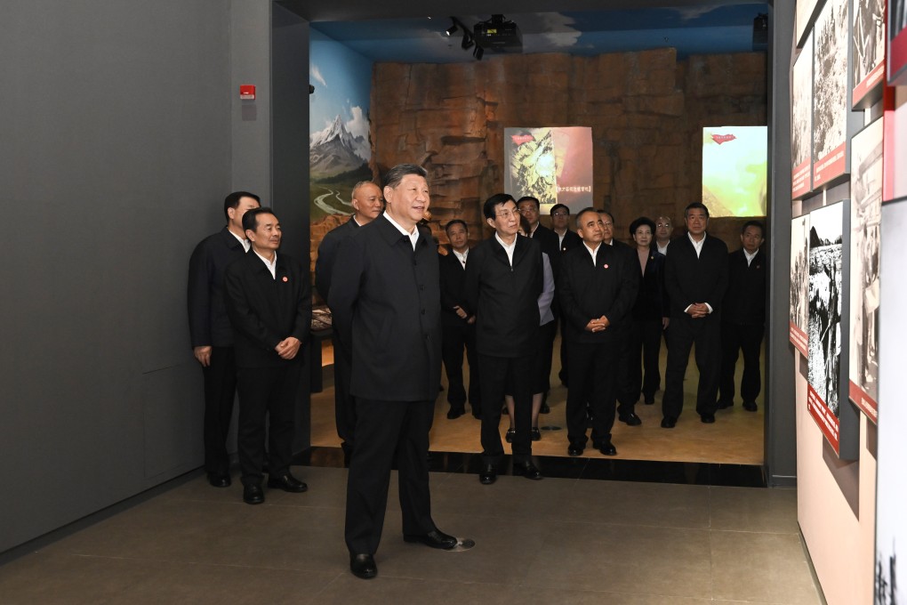 Chinese President Xi Jinping visits a cultural centre in Urumqi, Xinjiang Uygur autonomous region, on Wednesday. Photo: Xinhua