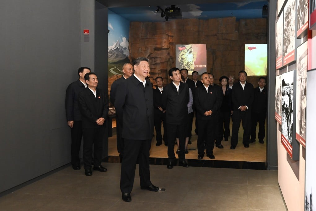Chinese President Xi Jinping visits a cultural centre in Urumqi, Xinjiang Uygur autonomous region, on Wednesday. Photo: Xinhua