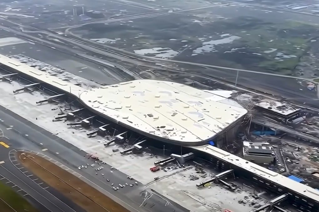 Construction being carried out at the Navi Mumbai airport’s terminal building in India. Photo: YouTube/Infra Skyline