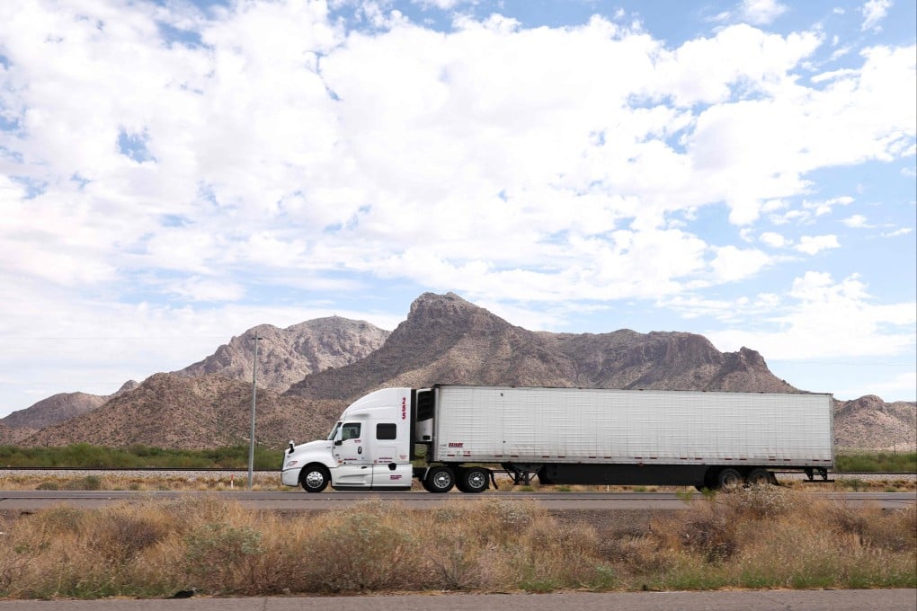 President Donald Trump said the US will impose 25 per cent tariffs on imported heavy-duty trucks. Photo: AFP