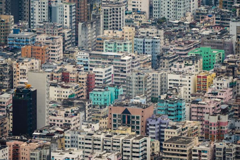 Residential buildings in Sham Shui Po, photographed from Beacon Hill in Kowloon on February 22, 2025. Photo: Eugene Lee