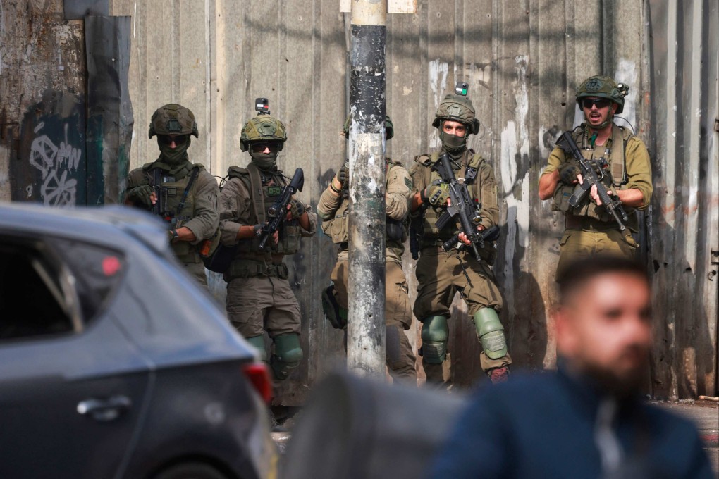 Israeli troops deploy during a raid in Nablus city in the West Bank on August 27. Photo: AFP