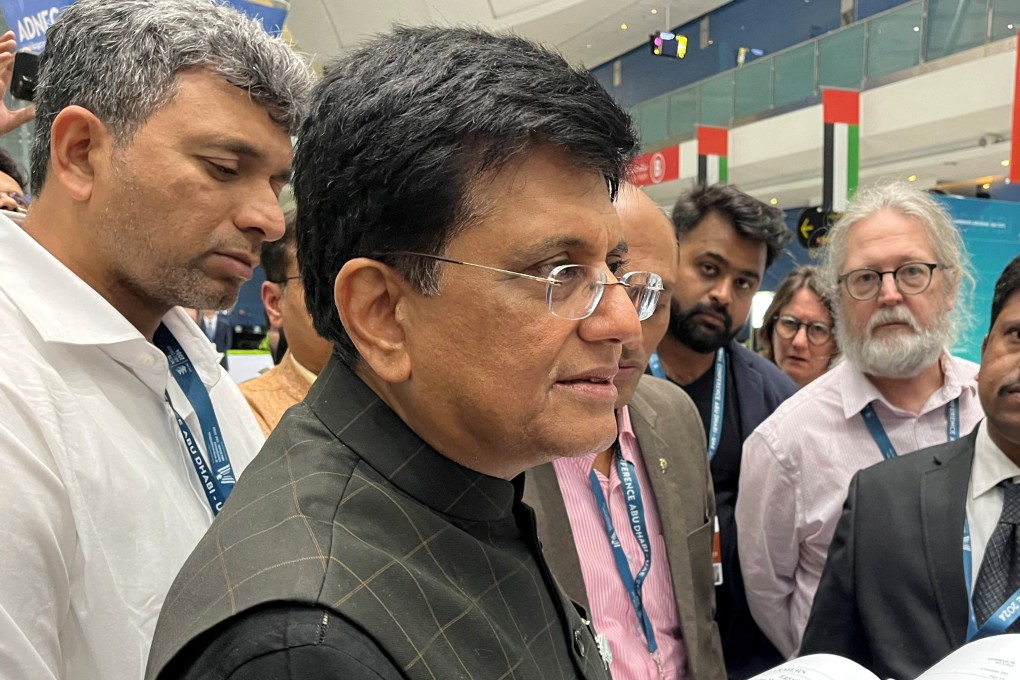 Indian Commerce and Industry Minister Piyush Goyal, centre, met with US trade officials on the sidelines of the United Nations General Assembly in New York this week.  Photo: REUTERS