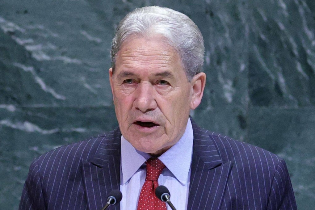 New Zealand’s Minister of Foreign Affairs Winston Peters speaks at the UN General Assembly on Friday. Photo: AFP