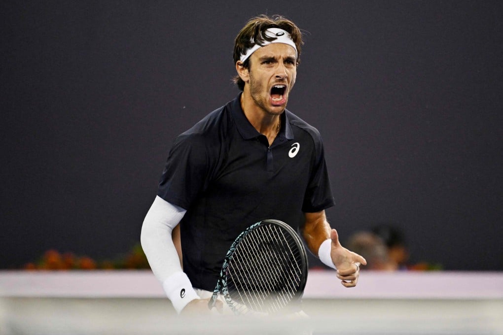 Italy’s Lorenzo Musetti has found himself in hot water after his outburst at the China Open. Photo: AFP