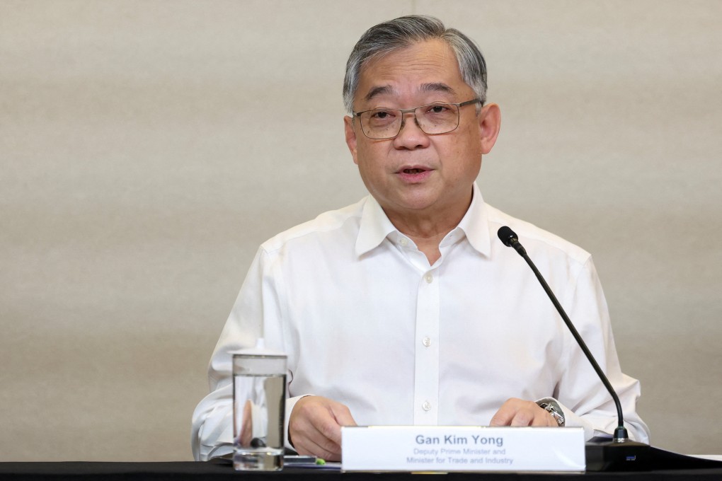 Singapore’s Deputy Prime Minister Gan Kim Yong addresses the US tariffs during a task force meeting in the city state in April. Photo: Reuters