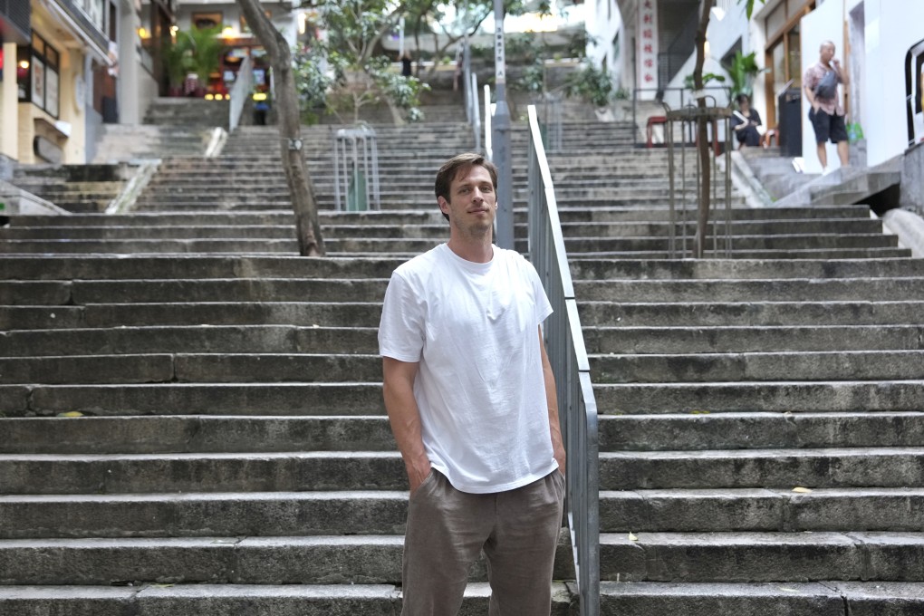 Hong Kong handball coach Kim Ekdahl du Rietz relaxes in Central ahead of the National Games. Photo: Karma Lo