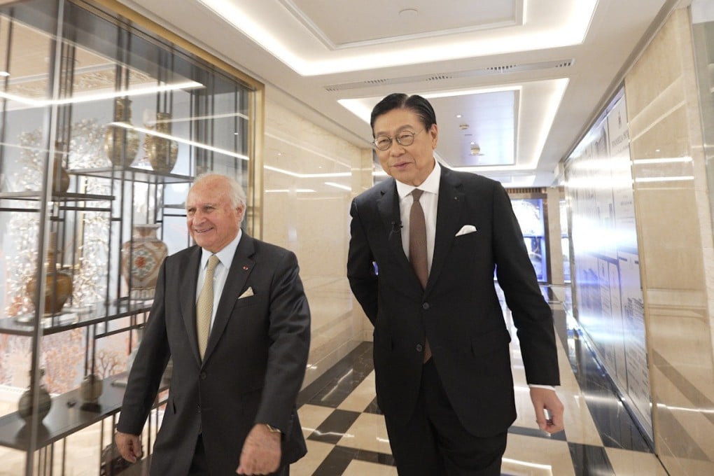 Michael Kadoorie, left, with Frederick Ma. Photo: Handout