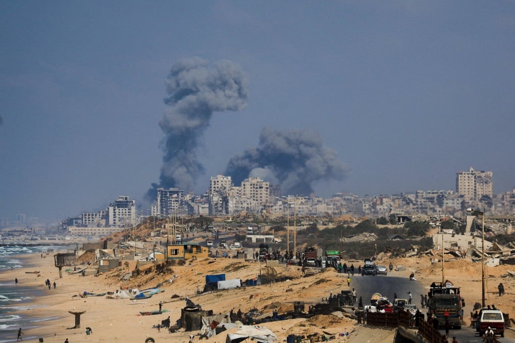 Smoke rises during an Israeli military operation in Gaza City on Sunday. Photo: Reuters