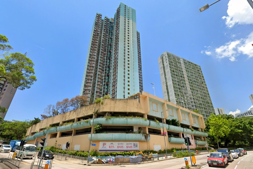 The man’s body was discovered at the car park for Hong Keung Court. Photo: Google Maps