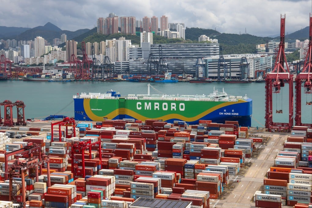 China Merchants Energy Shipping’s methanol-fuel vessel, the CM Hong Kong, sits at a dock in Tsing Yi on September 28, 2025. Photo: Dickson Lee