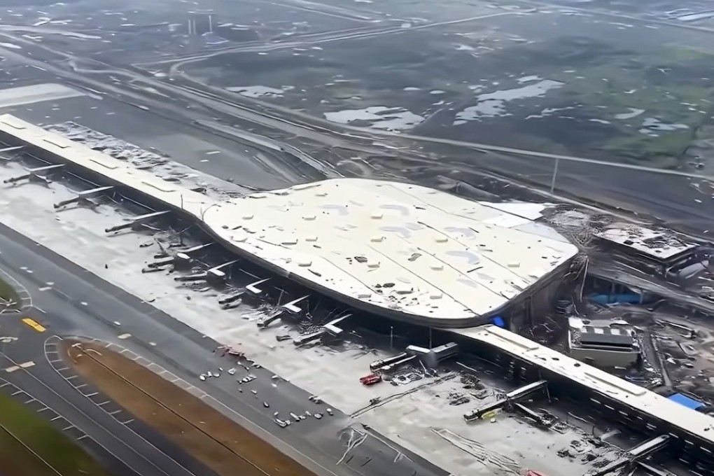Construction being carried out at the Navi Mumbai airport’s terminal building in India. Photo: YouTube/Infra Skyline