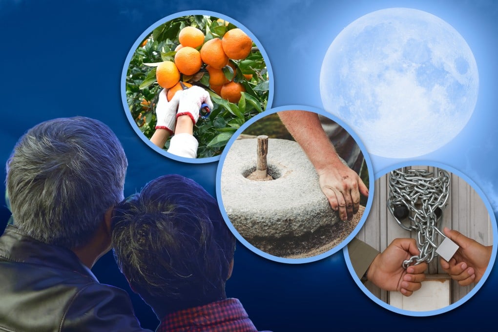 Among the Zhuang ethnic minority, the tradition of “cursing the Mid-Autumn Festival” involves young people playfully pranking elders to provoke scolding, believed to promote longevity. Photo: SCMP composite/Shutterstock