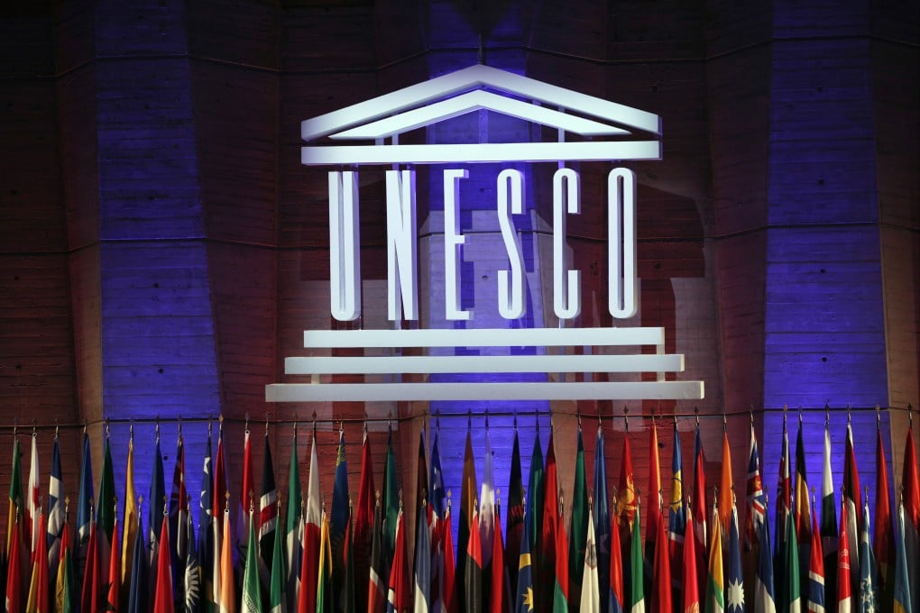 The logo of the United Nations Educational, Scientific and Cultural Organisation (Unesco). Photo: AP