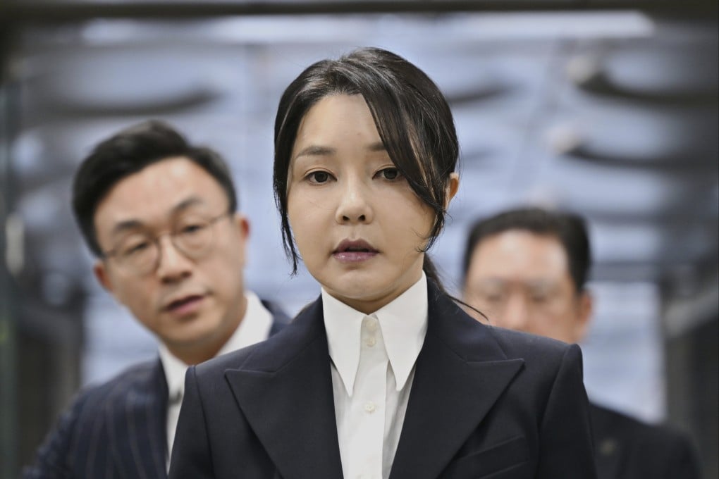 South Korea’s former first lady Kim Keon-hee, wife of ex-president Yoon Suk-yeol, arrives to attend a court hearing in Seoul in August. Photo: AP
