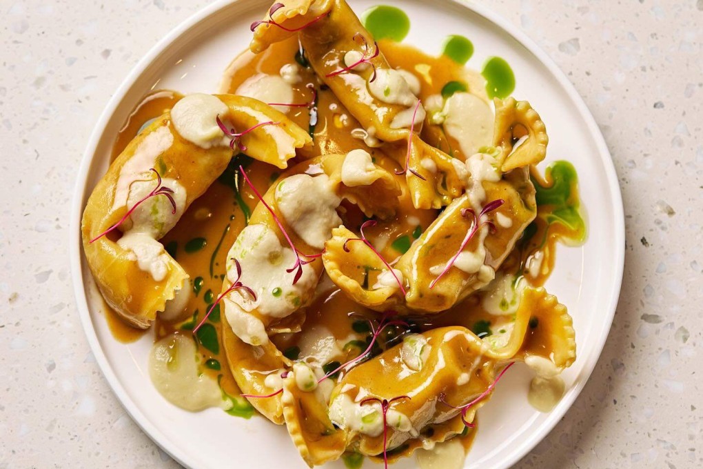 Crab caramelle at Alma, a new Italian restaurant on Peel Street by the team behind the now-defunct Sooner in Sai Ying Pun. Photo: Instagram/almahongkong