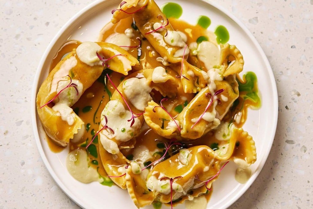 Crab caramelle at Alma, a new Italian restaurant on Peel Street by the team behind the now-defunct Sooner in Sai Ying Pun. Photo: Instagram/almahongkong