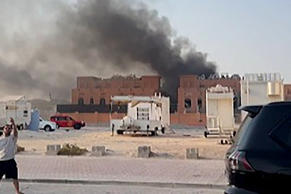Smoke billows after explosions in Qatar’s capital Doha in September. Photo: AFP