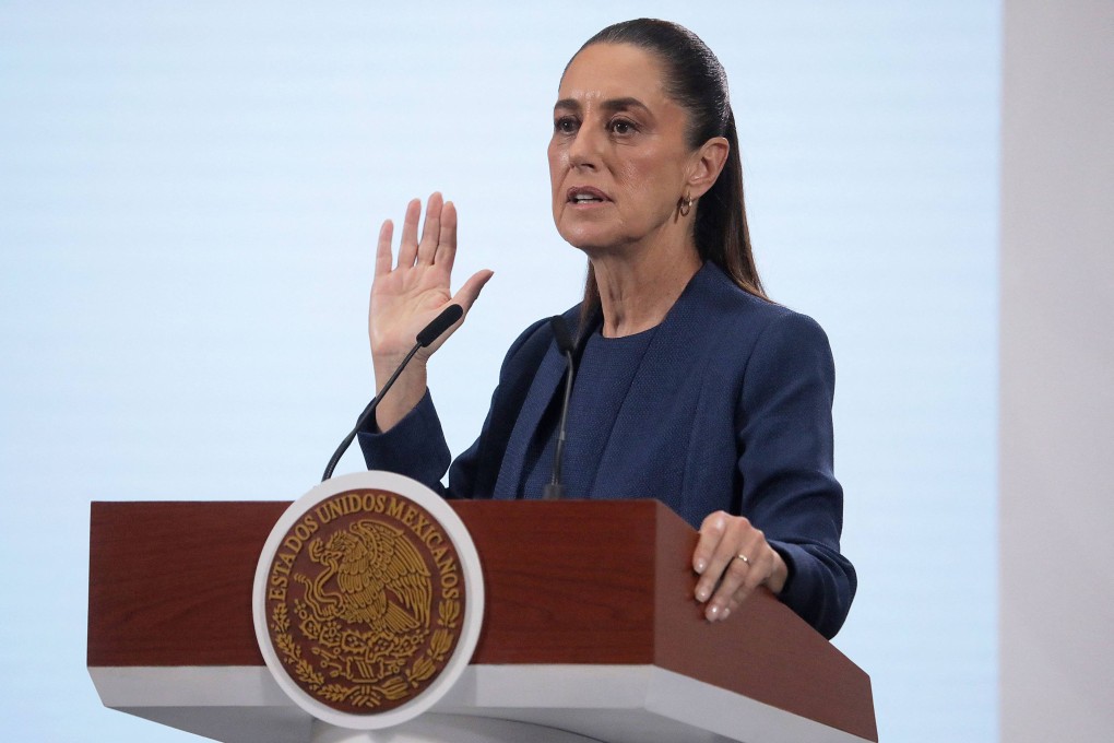 Mexico’s President Claudia Sheinbaum celebrates one year in office at Palacio Nacional in Mexico City on Wednesday. Photo: AFP