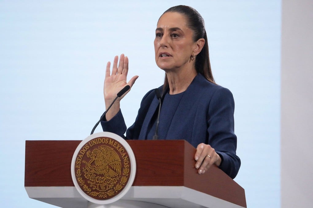 Mexico’s President Claudia Sheinbaum celebrates one year in office at Palacio Nacional in Mexico City on Wednesday. Photo: AFP