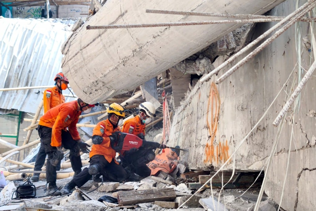 Rescuers work on site after the collapse of a school building at Al Khoziny Islamic Boarding School in Sidoarjo district, East Java, Indonesia. Photo: via Xinhua