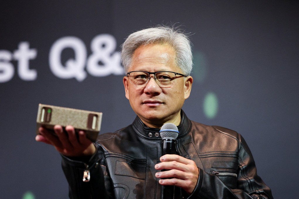 Jensen Huang, co-founder and CEO of Nvidia, speaks during a news conference in Taipei on May 21. Photo: AFP
