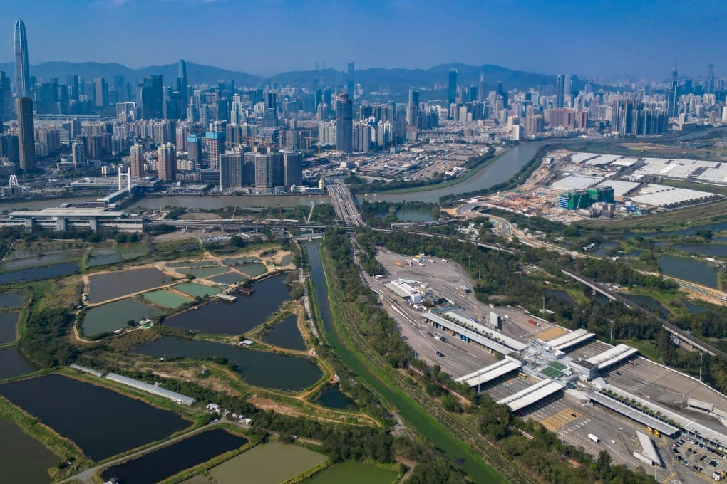 The site for the San Tin Technopole, which is in the proposed innovation zone of the Northern Metropolis, is seen near the Hong Kong-Shenzhen border on February 27. Photo: May Tse