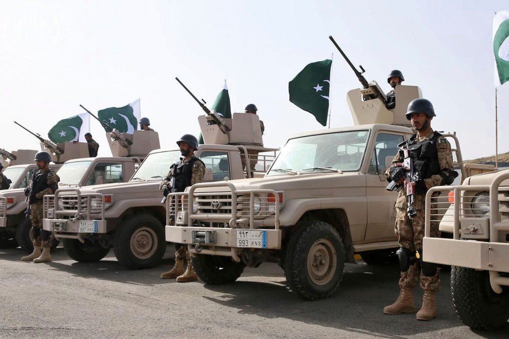 Saudi and Pakistani troops pictured during a joint exercise. Photo: AP