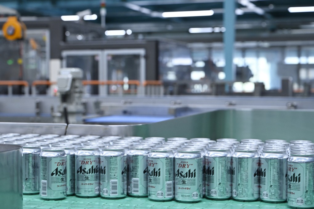 Asahi Super Dry Beer on a production line. Photo:  Asahi