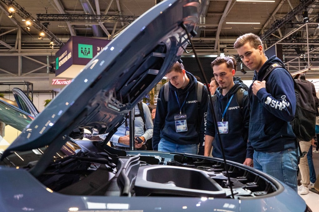 People visit an exhibition zone of Chinese car company Leapmotor in Munich, Germany, on September 10. Photo: Xinhua