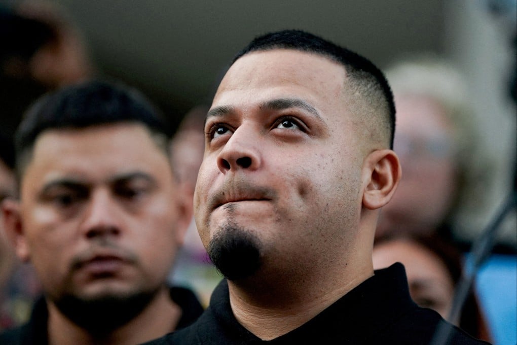 Kilmar Abrego Garcia appears for a check-in at an ICE field office in Baltimore. Photo: Reuters