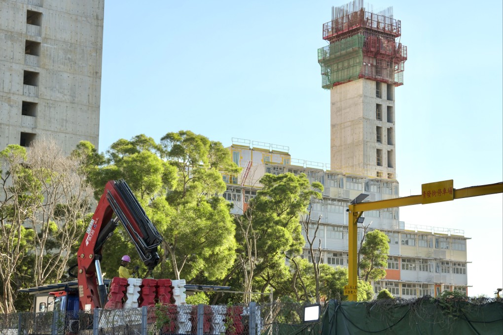 The department has stepped up inspections at the Siu Lam site and the two other light public housing projects in Tuen Mun and Chai Wan. Photo: Karma Lo