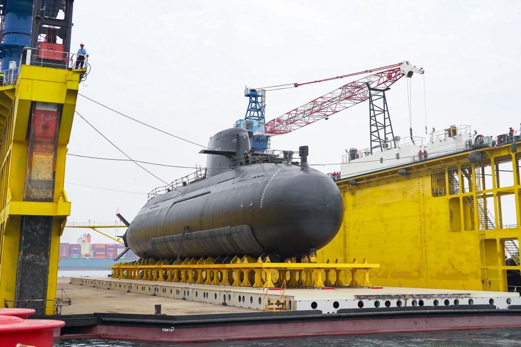 Taiwan’s first IDS submarine, the Hai Kun. Missed trial deadlines have prompted lawmakers to take a closer look at the programme, casting new doubts on deliveries. Photo: CSBC