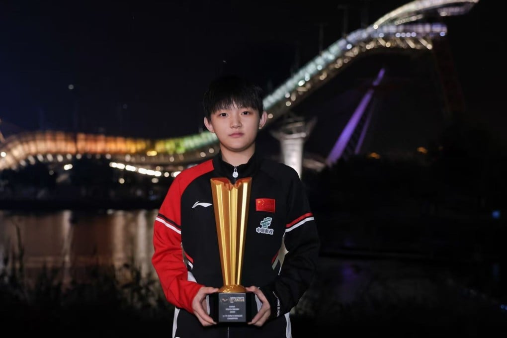 Zhu Qihui completed a hat-trick of titles when she beat compatriot Liu Ziling in the WTT China Youth Smash final on Sunday. Photo: Handout