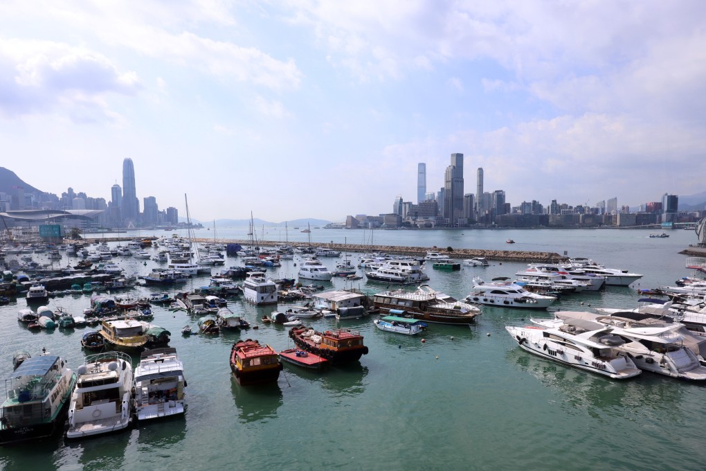 Boats moored in the Causeway Bay Typhoon Shelter. Chief Executive John Lee has outlined plans to develop yacht tourism. Photo: Jelly Tse
