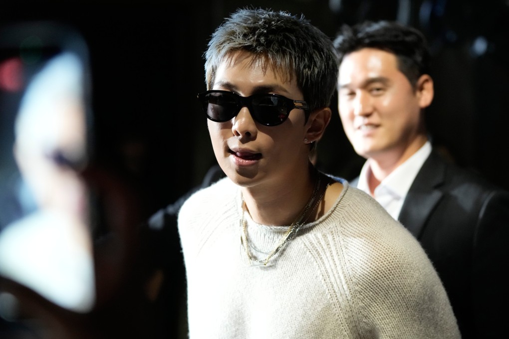 RM of BTS arrives at a fashion show in Milan, Italy, last month. Photo: AP