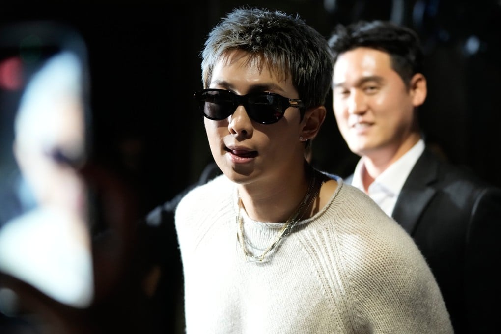 RM of BTS arrives at a fashion show in Milan, Italy, last month. Photo: AP