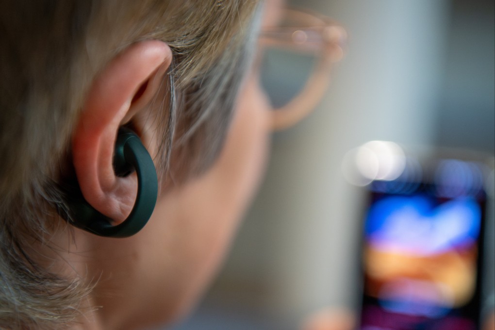 Motorola’s Moto Buds Loop are designed to be worn all day and allow users to hold conversations while wearing them. Photo: Nico Tapia/dpa