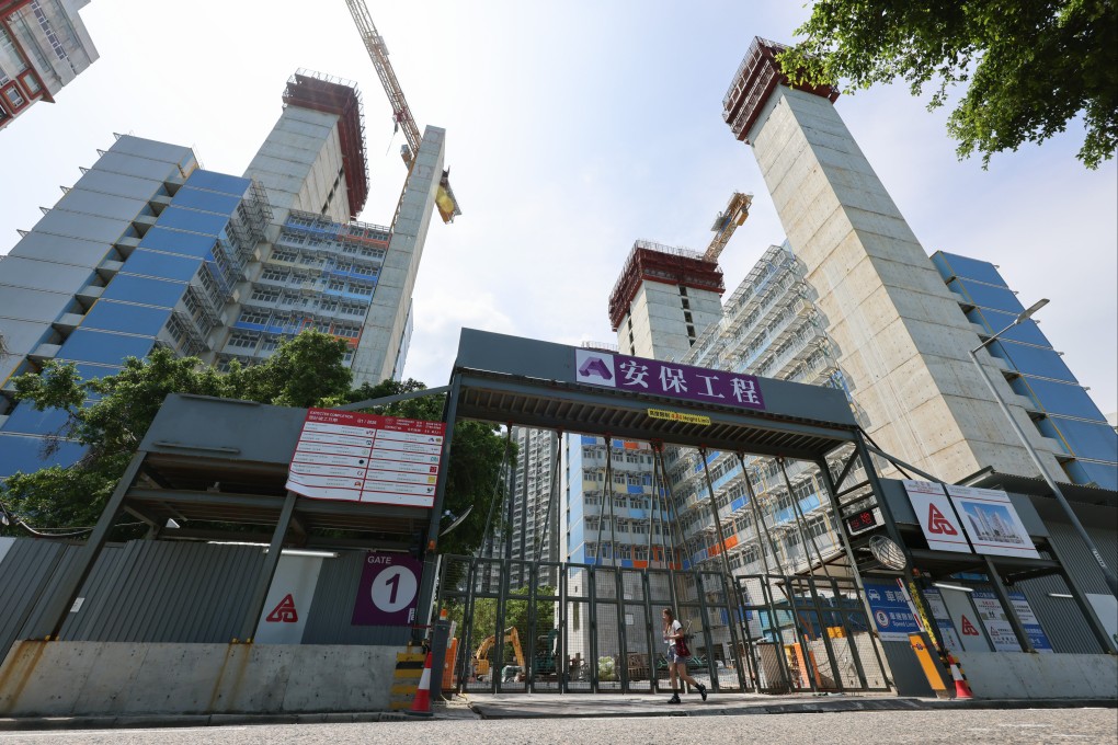 A construction site for light public housing in Chai Wan on October 7. Hong Kong authorities said irregularities were discovered across the three light public housing projects in Siu Lam, Tuen Mun and Chai Wan – all managed by contractor Able and Chun Wo Joint Venture – after an inspection by the Architectural Services Department. Photo: Jelly Tse