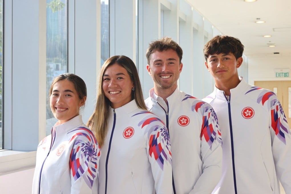 (From left) Nancy Highfield, Stephanie Norton, Nicholas Halliday and Peter Jessop at Hong Kong Sports Institute on Wednesday. Photo: Dickson Lee