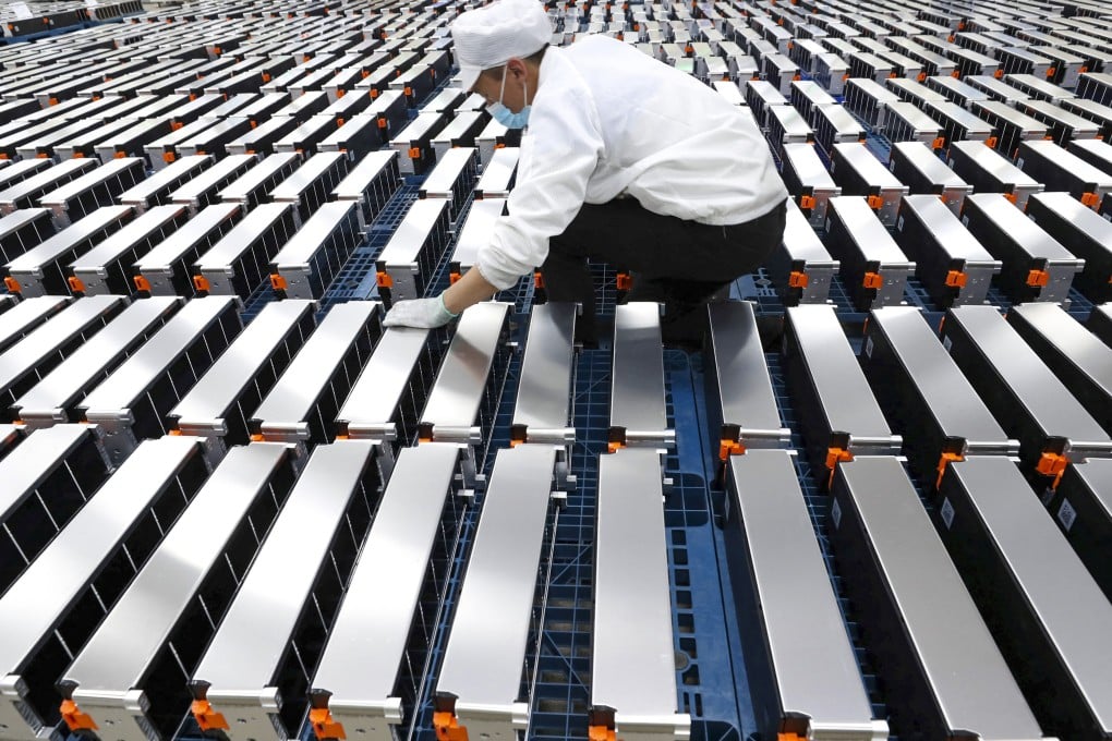 Today’s lithium-ion batteries use a flammable liquid to move charge between positive and negative sides. But solid-state batteries use a solid material that could deliver safer and more efficient power. Photo: AFP