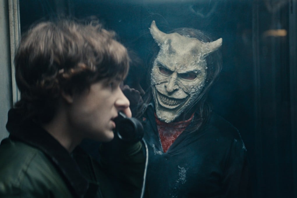 Mason Thames (left) and Ethan Hawke in a still from Black Phone 2 (category III), directed by Scott Derrickson. Madeleine McGraw co-stars.